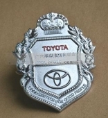 日本豐田汽車(chē)鑲鉆徽章,純銀徽章,純銀標(biāo)牌,白銀金銀制品
