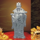祿星純銀擺件、純銀祿星降臨、祿星純銀工藝品擺件