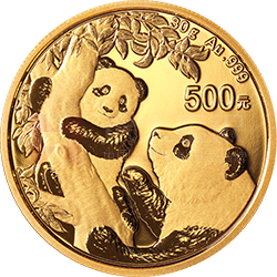 2021版熊貓金銀紀念幣30克圓形金質(zhì)紀念幣