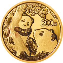 2021版熊貓金銀紀念幣15克圓形金質(zhì)紀念幣
