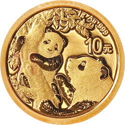 2021版熊貓金銀紀念幣1克圓形金質(zhì)紀念幣