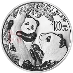 2021版熊貓金銀紀念幣30克圓形銀質(zhì)紀念幣