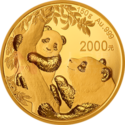2021版熊貓金銀紀念幣150克圓形金質(zhì)紀念幣